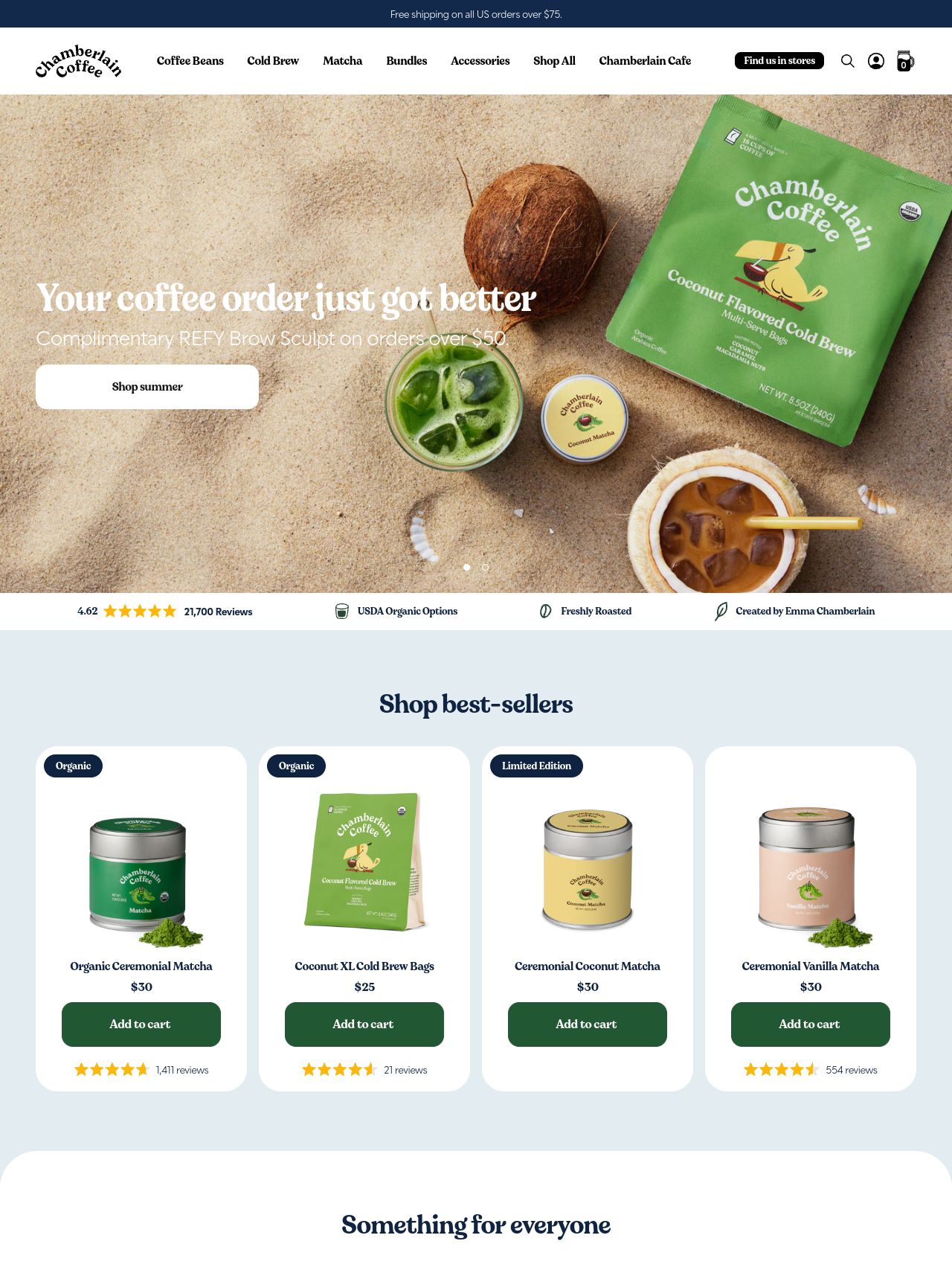 Chamberlain Coffee website