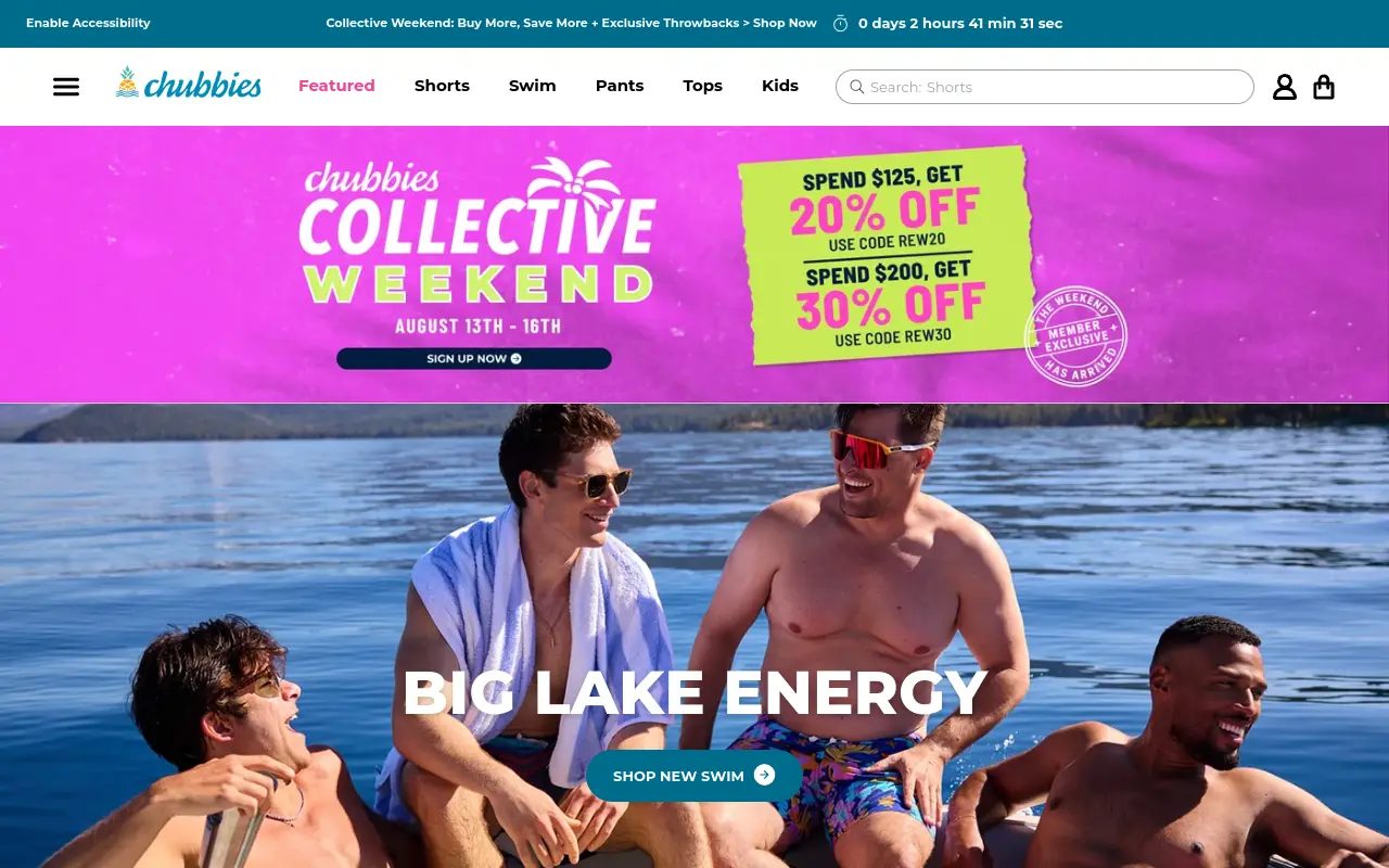 Chubbies website